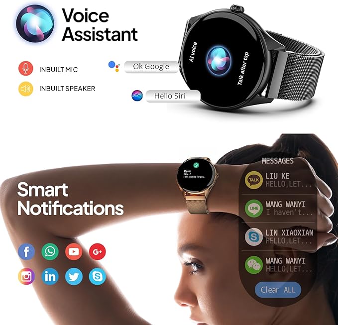 Fire-Boltt Phoenix Ultra Luxury Stainless Steel, Bluetooth Calling Smart Watch, AI Voice Assistant, Metal Body with 120+ Sports Modes, SpO2, Heart Rate Monitoring (Dark Grey).