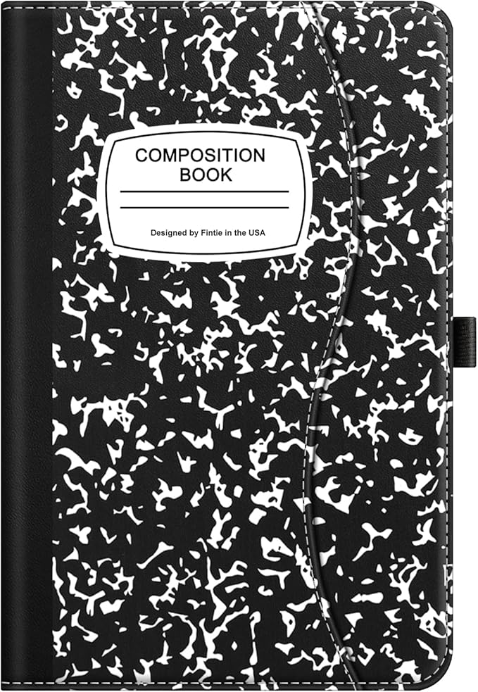 Fintie Case for Samsung Galaxy Tab S10 Lite/ S10 FE/ S9 FE 5G 10.9 Inch/Tab S9 11 Inch with S Pen Holder, Multi-Angle Viewing Protective Cover with Pocket, Auto Sleep/Wake, Composition Book