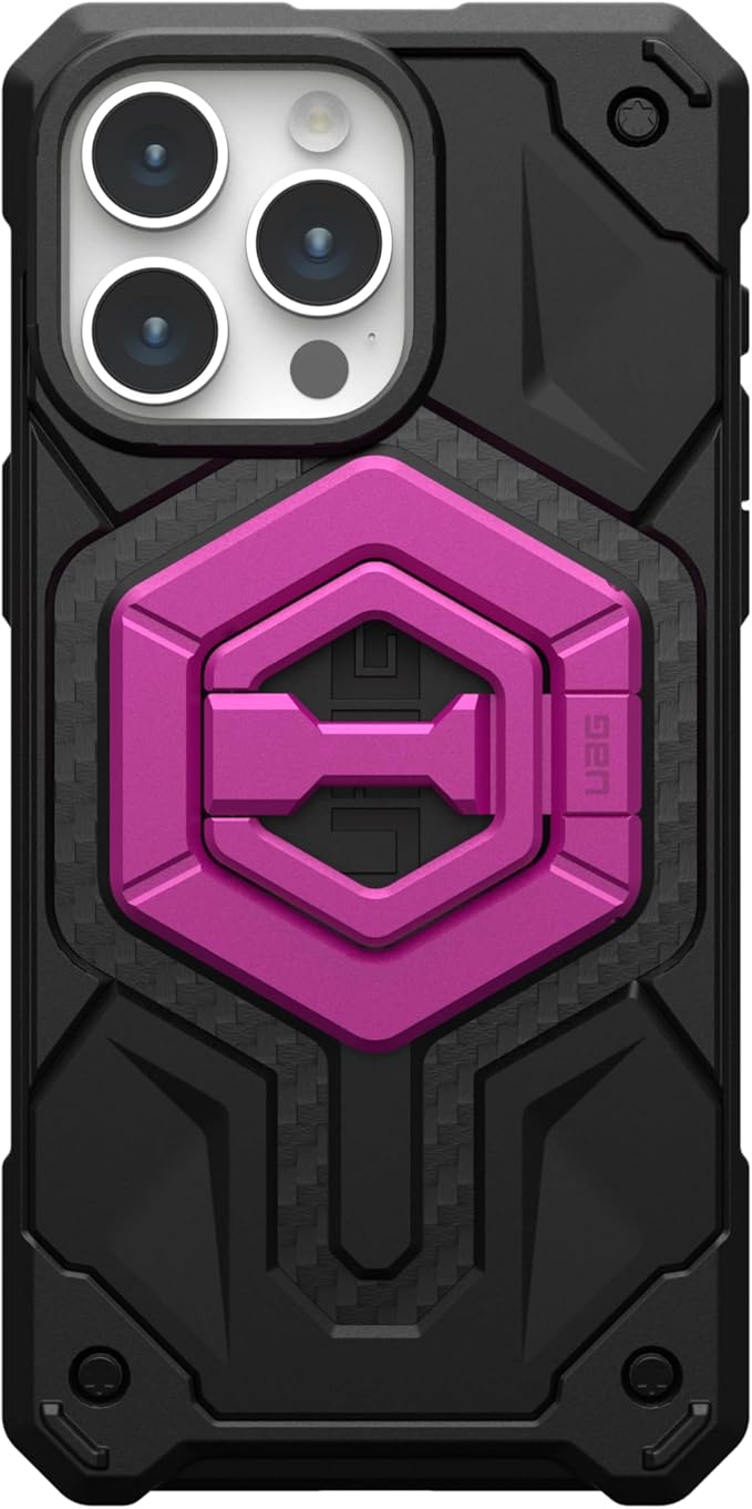 URBAN ARMOR GEAR UAG Magnetic Phone Ring Stand Compatible with MagSafe Magnet, Removable Metal Finger Ring Grip & 360 Rotation Adjustable Kickstand for iPhone 17, Galaxy S25, Orchid Pink