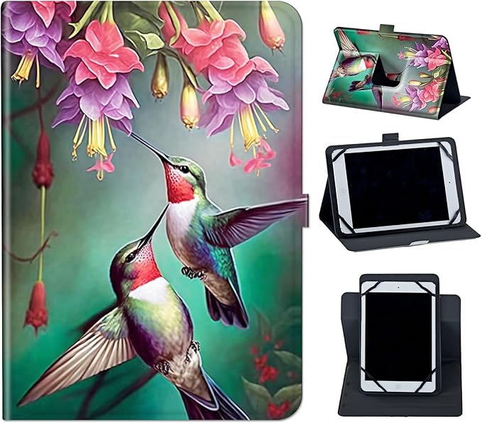 Case for Lenovo Tab P11 Pro Gen 2 11.2" 2022,Mxfdegf 360 Degree Rotating Stand and Magnetic Closure Case for 11.2 inch Lenovo Tab P11 Pro 2nd Generation,Hummingbird Red Flower