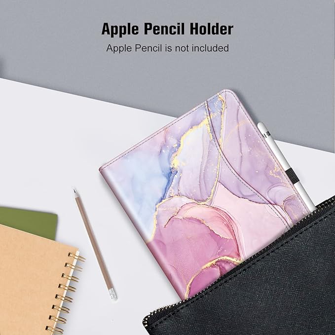 Fintie Case for iPad 9th / 8th / 7th Generation (2021/2020/2019) 10.2 Inch - [Corner Protection] Multi-Angle Viewing Stand Cover with Pocket & Pencil Holder, Auto Sleep Wake, Dreamy Marble