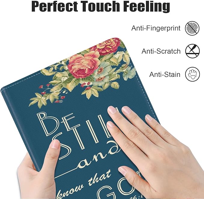 Case for Samsung Galaxy Tab A7 10.4 inch 2022/2020 (SM-T500/T503/T505/T507/T509), Premium PU Leather Stand Folio Cover with Auto Sleep/Wake, Bible Verse Psalm 46:10