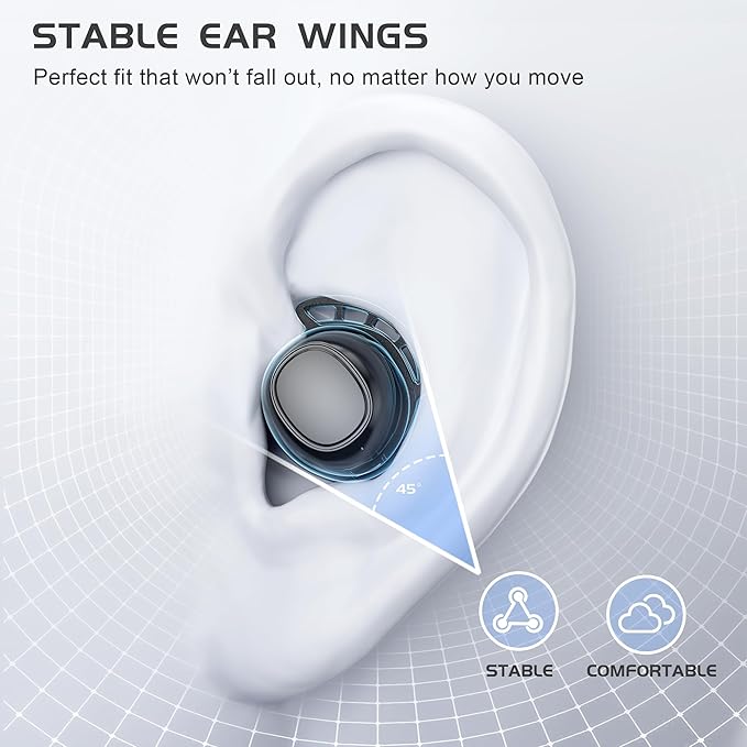 IAMJOY Gaming Earbuds, 20ms Low Latency, Wireless Game Earbuds with LED Display, 90H Play Time, 2.4GHz & Bluetooth, Noise-Canceling Mic Compatible with Meta Quest, PS5/4, VR, Switch, PC