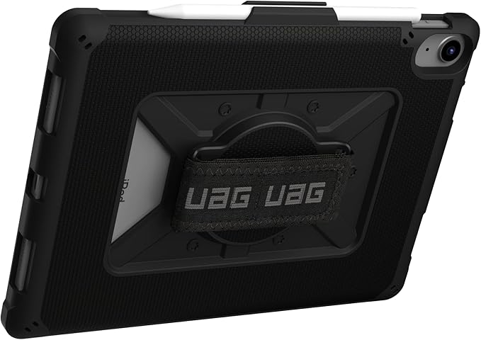 URBAN ARMOR GEAR UAG Designed for iPad 11" A16 11th Gen 2025, 10.9" 10th Gen 2022 Case A3354 A3355 A2696 - Rugged Protective Folio Cover w/Adjustable Handstrap & Pencil Holder, Metropolis Black