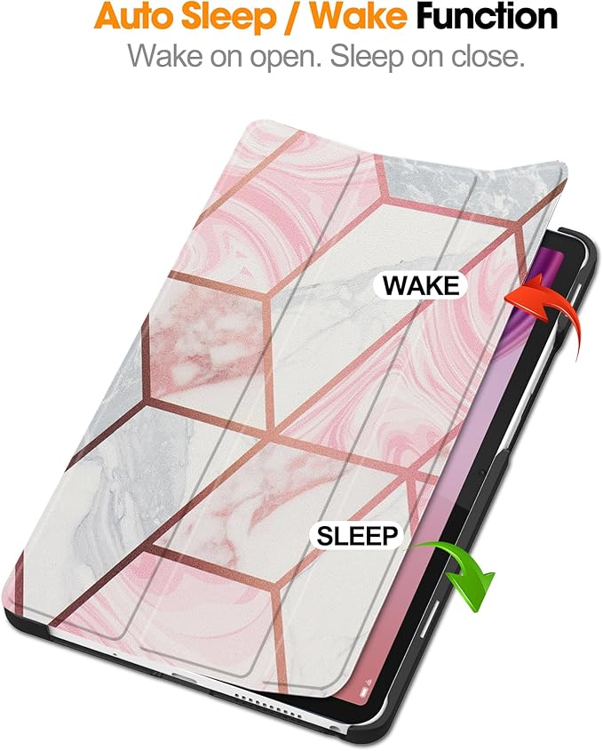 Case for Lenovo Tab One 8.7'' / Tab K9, Folding Folio Ultra-Thin PU Leather Stand Case Cover with Auto Wake/Sleep for Lenovo Tab K9 8.7 Inch Geometry