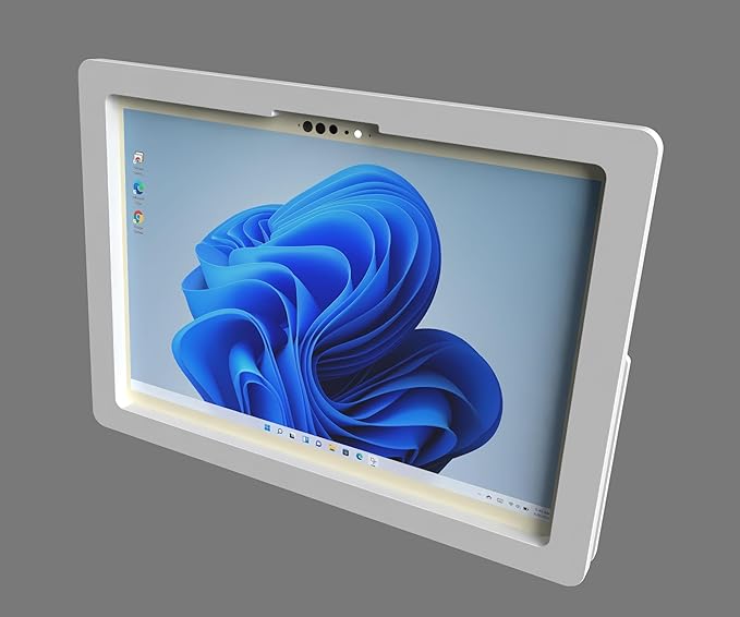 TABcare Anti-Theft Security Acrylic VESA Case for Microsoft Surface Pro 12" Tablet with 2M 90-Degree USB C Cable & Wall Mount Kit(White, Surface Pro 12)