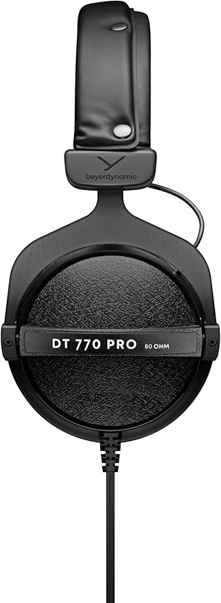 beyerdynamic DT 770 PRO 80 Ohm Over-Ear Studio Headphones in Gray. Enclosed design, wired for professional recording and monitoring