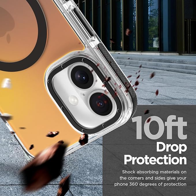 MOWIME Magnetic Case for iPhone 17 [Compatible with Magsafe] [Cute Fashion Fluorescent Design] [1 Screen Protector] Slim Translucent Matte Case for iPhone 17 6.3" 2025, Black