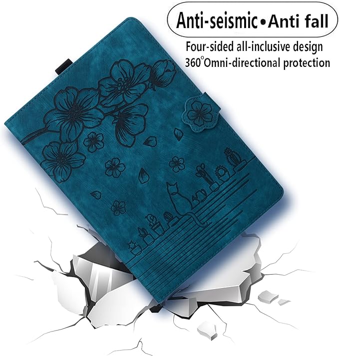 Lenovo Tab M11 / K11 LTE 11" Tablet Case - PU Leather with Pen Holder, Magnetic Cover Folio Stand - Blue