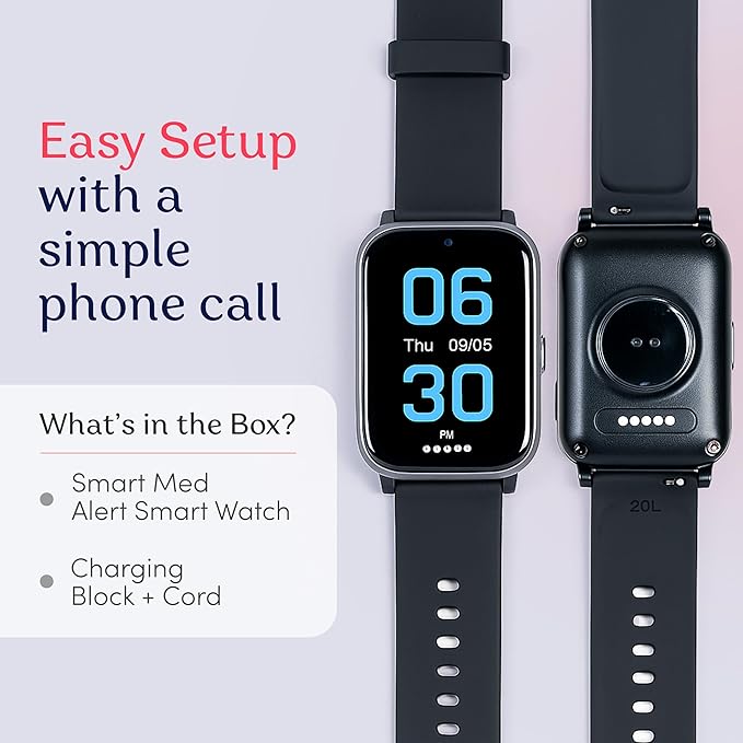 Cellular Medical Alert Smart Watch with Emergency Button for Elderly, 24/7 Monitoring, Fall Detection for Seniors, Water-Resistant Watch with 2-Way Communication, GPS Tracking, Heart Rate Monitor