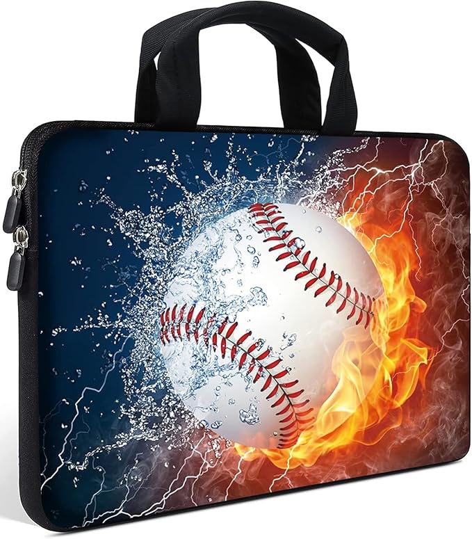 Baseball Laptop Sleeve/Notebook Computer Pocket Case - 11.6" to 12.1" Compatible for Men, Women, Boys, Girls - Neoprene Tablet Briefcase Carrying Bag