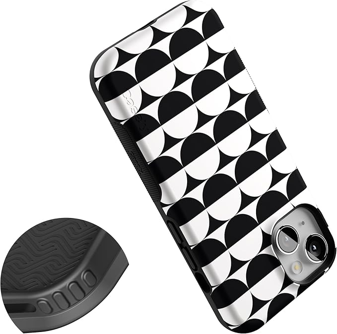 Casely iPhone 14 Case | Half Moon | High Contrast Design | Compatible with MagSafe | Bold Protective Design