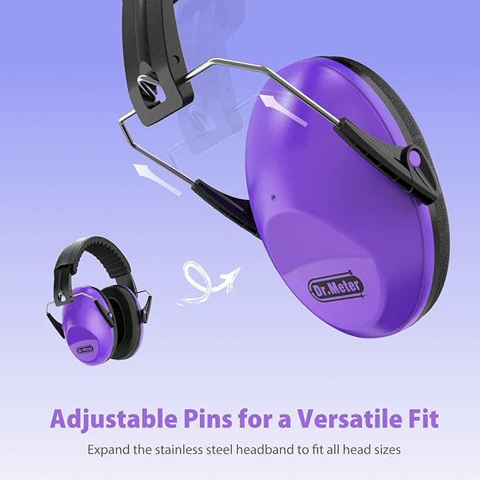 Dr.meter Noise Cancelling Headphones for Kids Adults 2 PACK, SNR27.4 Ear Protection Kids Ear Muffs, Adjustable Earmuffs for Monster Jams, Sensory Autism, Concerts, Fireworks