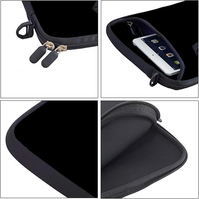 RICHEN 14 15 15.4 15.6 inch Laptop Shoulder Bag Messenger Bag Notebook Handle Sleeve Neoprene Carrying Case with Accessories Pocket (14-15.6 inch, Pure Black)