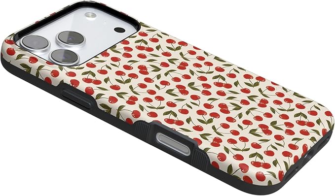 Casely iPhone 17 Pro Case | Cherry on Top | Red Cherries | Compatible with MagSafe | Bold Protective Design