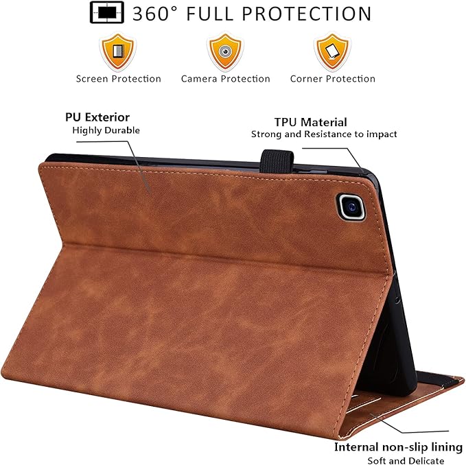 Lenovo Tab M8 / Tab M8 HD LTE/Smart Tab M8 / Tab M8 FHD Case 8.0 Inch Folio Stand Shell Cover Leather Card Holder Lenovo M8 TB-8505F TB-8505X TB-8505FS TB-8705F TB-8705N,Brown