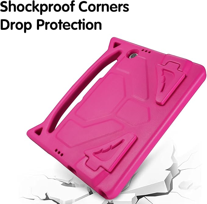 Kids Case for Samsung Galaxy Tab A9 Plus 11inch 2023, Lightweight Durable Shockproof Samsung Galaxy Tab A9+ Cover with Handle,Build-in Kickstand for Kids (Pink)