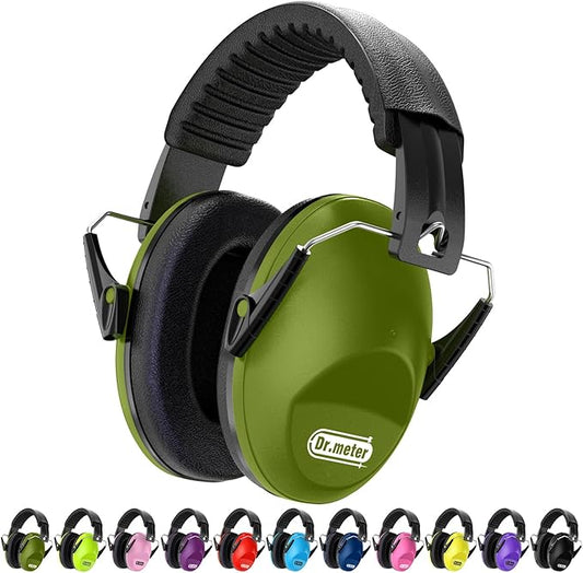 Dr.meter Noise Cancelling Ear Muffs: SNR27.4 Noise Cancelling Headphones for Autism with Adjustable Headband - Hearing Protection Ear Muffs for Kids Autism Sensory Monster Truck Demo Derby Mowing