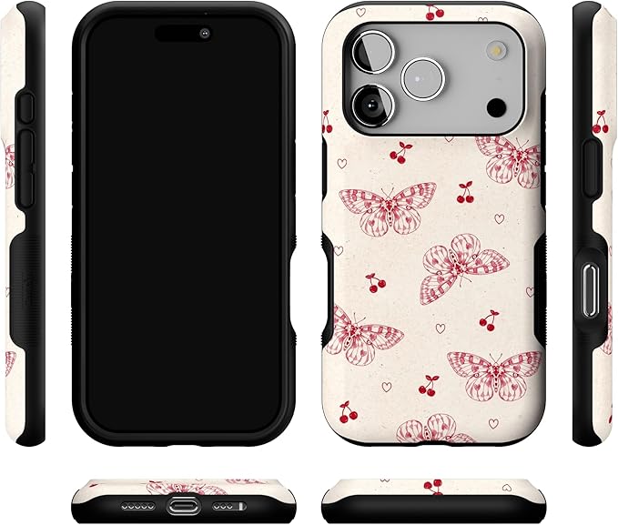 Casely iPhone 17 Pro Case | Heart Flutters | Butterfly | Bold Protective Design | Compatible with MagSafe