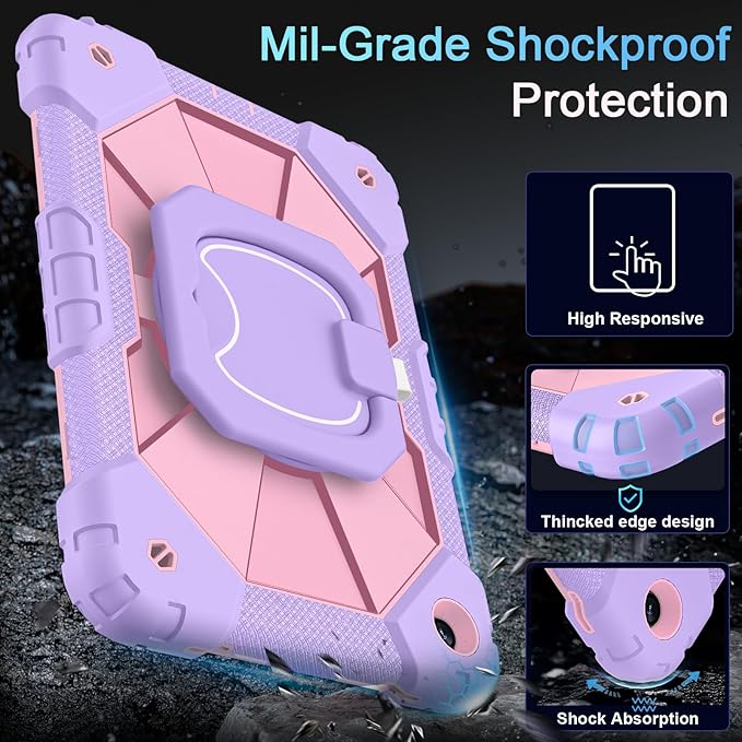 Case for Samsung Galaxy Tab A9+/A9 Plus 11 Inch with Screen Protector/Rotating Stand/Pen Holder,Military Grade Shockproof Cover for Galaxy Tab A9 Plus Case (SM-X210/X216/X218)