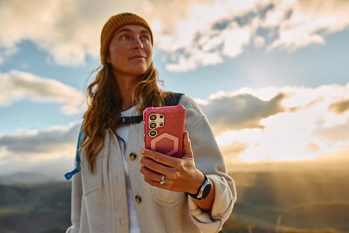 URBAN ARMOR GEAR UAG Designed for Samsung Galaxy S25 Ultra Case 6.9" Essential Armor - Compatible with Magnetic Charging Rugged Military Drop Tested Anti-Slip Protective Cover, Berry