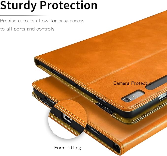 Case for Lenovo Tab P11 Pro 11.2" 2nd Gen 2022 (TB-138FC/TB-132FU) Bussiness Premium PU Leather Stand Folding Folio Cover for Lenovo Pad Pro 2022 Modle Shell Cover 11.2 inch -Orange