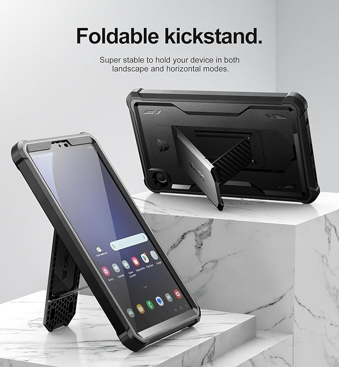 Dexnor Case for Samsung Galaxy Tab A9 8.7 Inch 2023, [Built in Screen Protector & Kickstand] Heavy Duty Shockproof Full Body Protective Cover for Galaxy Tab A9 Case-Black
