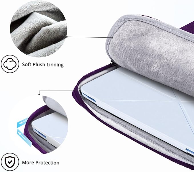 Ferkurn Laptop Case Sleeve for Men Women Chromebook Case Compatible with MacBook Air/Pro Lenovo Surface HP Dell ASUS Acer, 11.6 inch, Purple