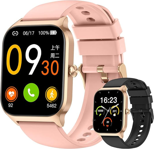 Smart Watch for Women Fitness Tracker: Waterproof Make/Answer Call Smart Watches for Women Running Digital Mens Watches Step Smartwatch Android Phones iPhone Samsung Compatible Heart Rate Monitor