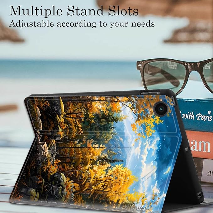 Case for Samsung Galaxy Tab A9+ 11 Inch 2023 Release (SM-X210/X216/X218), Adjustable Stand Auto Wake/Sleep Smart Case for Galaxy Tab A9 Plus Tablet - Mountain Forest
