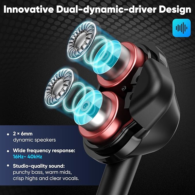 Dual Driver Hi-Fi Headphones with HD Microphone, USB-C Wired in-Ear Earbuds, Deep bass, Noise Isolation, Inline Control, for iPhone15/16, Samsung Smartphone, Android Phone, Laptop, USB Type C Device