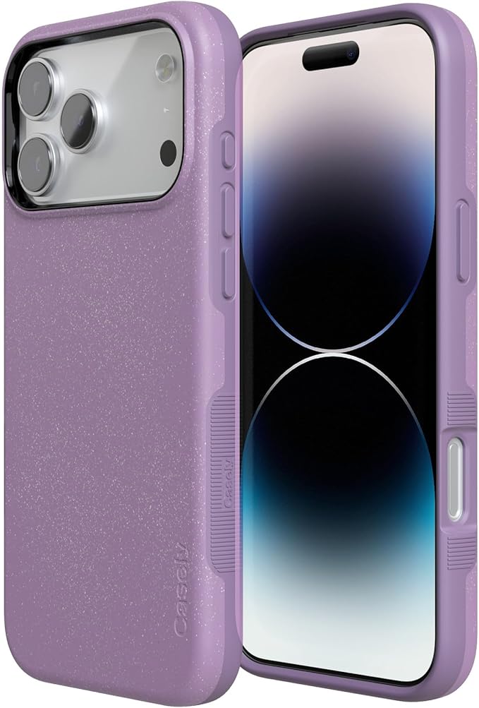 Casely iPhone 17 Pro Case | Lavender Waves | Purple Shimmer | Compatible with MagSafe | Bold Protective Design