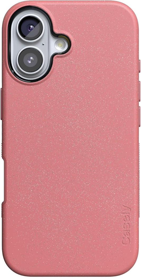 Casely iPhone 17 Case | Starfish Wishes | Coral Pink Shimmer | Compatible with MagSafe | Bold Protective Design