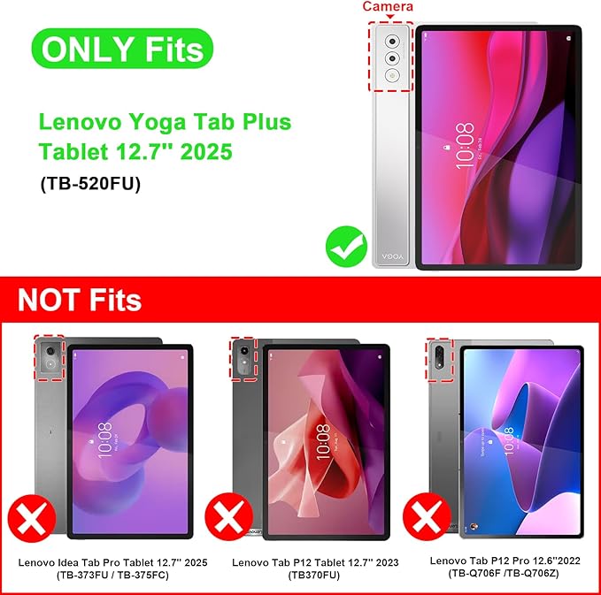 Fintie Case for Lenovo Yoga Pad Pro AI 12.7" TB520FU / Yoga Tab Plus 12.7 inch Tablet, Lightweight Slim Shell Stand with Auto Sleep/Wake, Lilac Marble