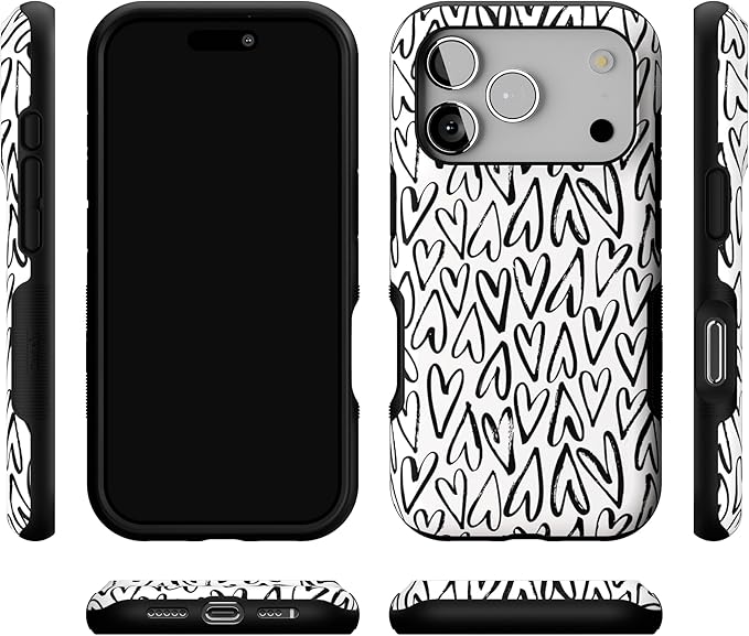 Casely iPhone 17 Pro Case | Heart Throb | Endless Hearts | Bold Protective Design | Compatible with MagSafe