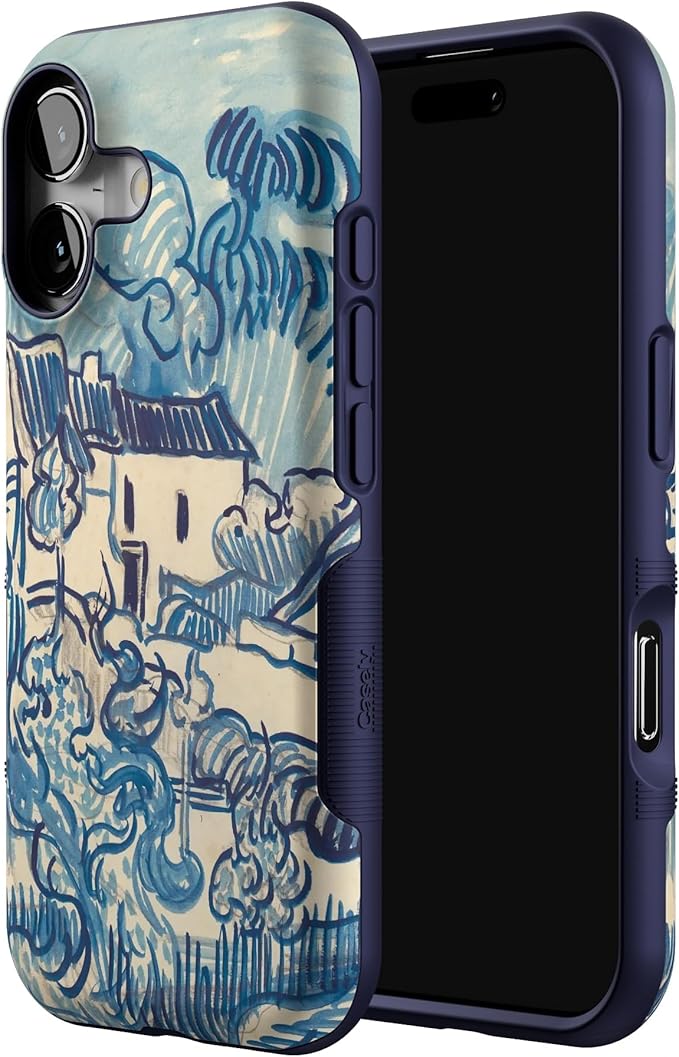 Casely iPhone 17 Case | Van Gogh | Landscape with Houses | Bold Protective Design | Compatible with MagSafe