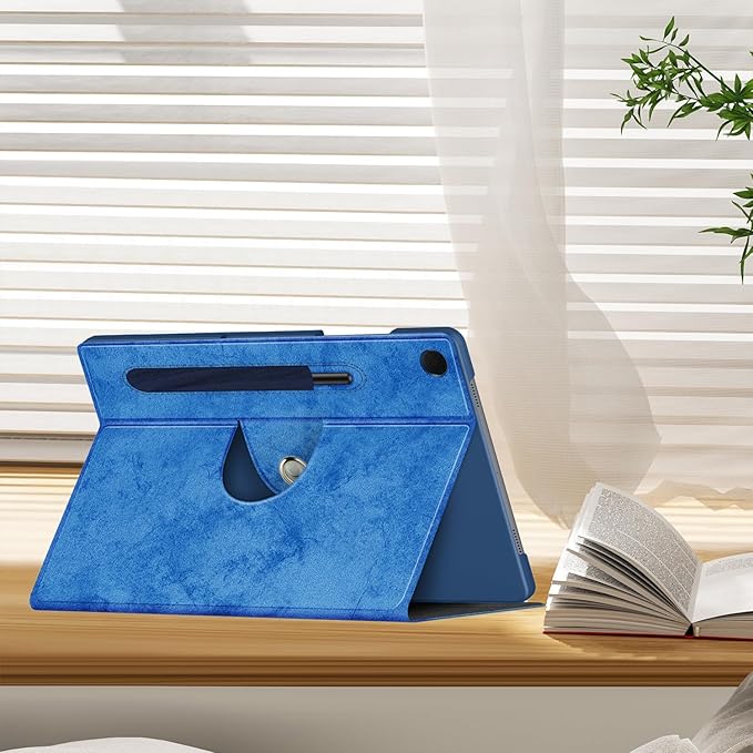 Case for Samsung Galaxy Tab A9 Plus/Galaxy Tab A9 + 11 Inch 2023 SM-X210/X216/X218 Tablet,360° Rotating Stand Cover with Auto Sleep/Wake,Dark Blue