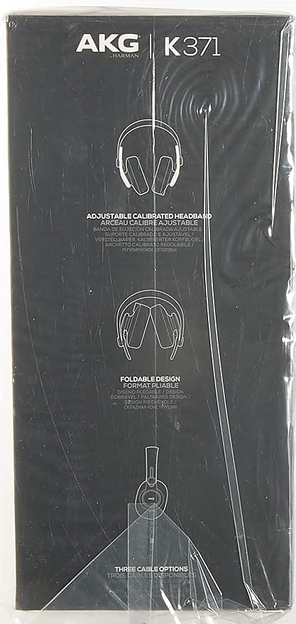 AKG K371 Closed Over-Ear Studio Folding Headphones - Black