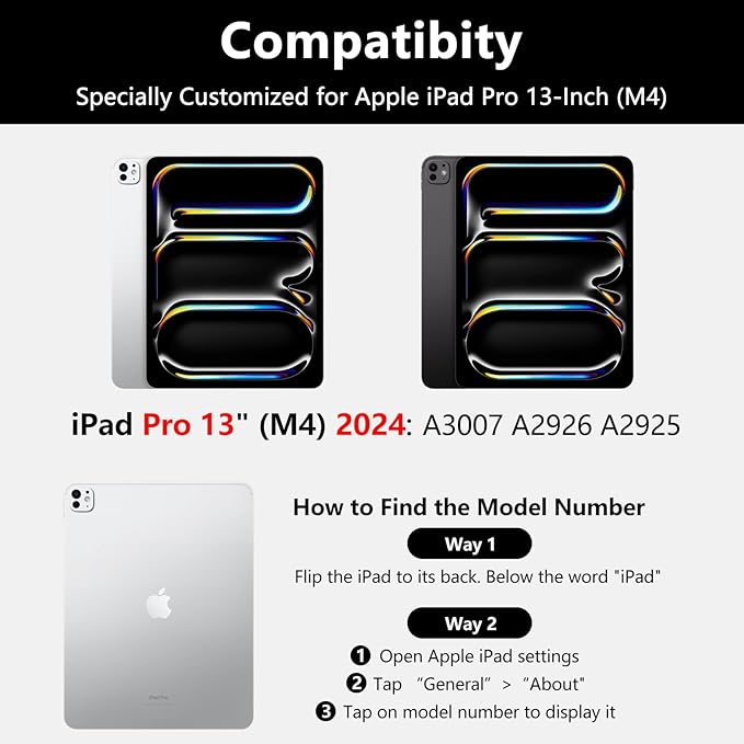 aMZCaSE for iPad Pro 13 inch Case with Keyboard (M4, 2024), iPad Pro 13 Keyboard with Magnetic Detachable Folio Slim Cover, Smart Sleep/Wake, Pencil Holder, Gray