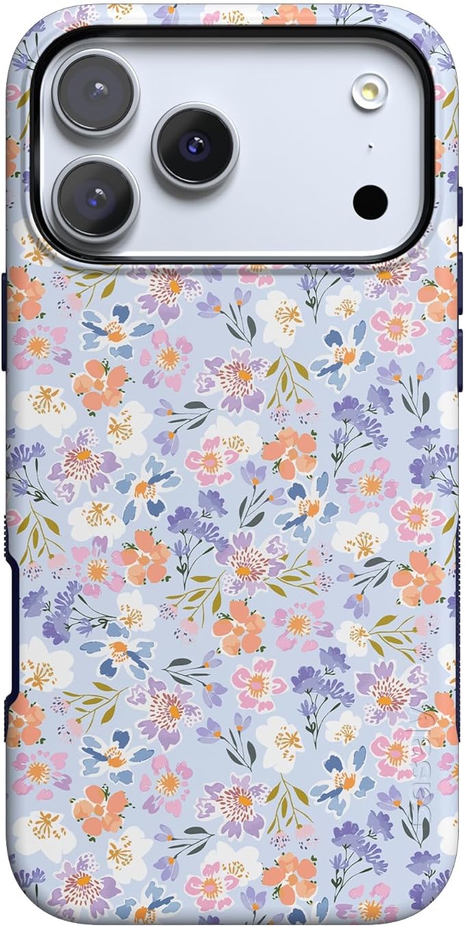 Casely iPhone 17 Pro Case | Poppy Meadows | Pastel Floral | Compatible with MagSafe | Bold Protective Design