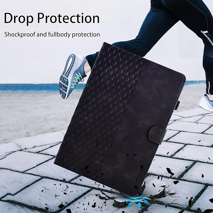 Case for Samsung Galaxy Tab S6 Lite 2024/2022/2020 10.4 inch Case SM-P620/P625/P610/P613/P615/P619 PU Leather Folio Magnetic Cover Card Holder with Pen Holder,Black