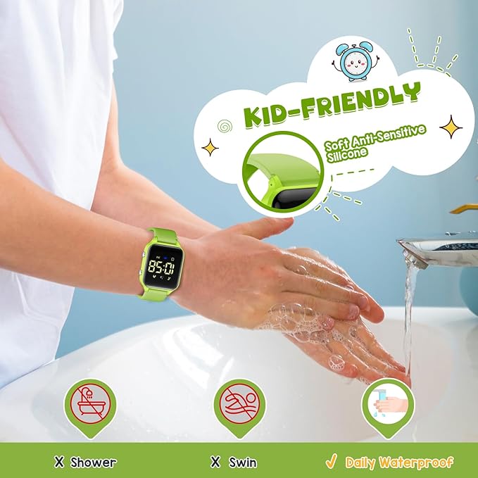 Kids Digital Watches for Boys Girls, Sports Watch with Fitness Tracker, Pedometer, Alarm Clocks, Stopwatch, No App Needed Waterproof Kids Watch, Gift for Teens Student Girls Boys Ages 5-14