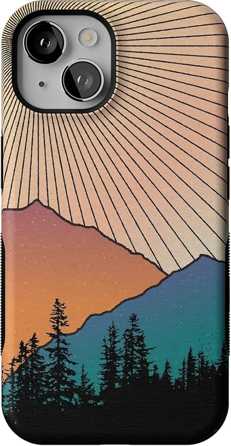 Casely iPhone 14 Case | Golden Hour | Mountain Sunset | Compatible with MagSafe | Bold Protective Design