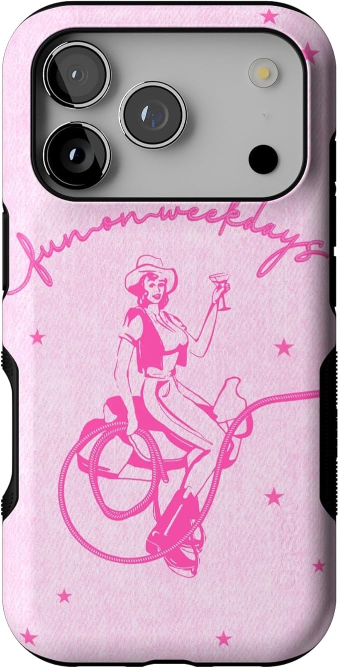 Casely iPhone 17 Pro Case | Denim Cowgirl | Fun on Weekdays | Bold Protective Design | Compatible with MagSafe