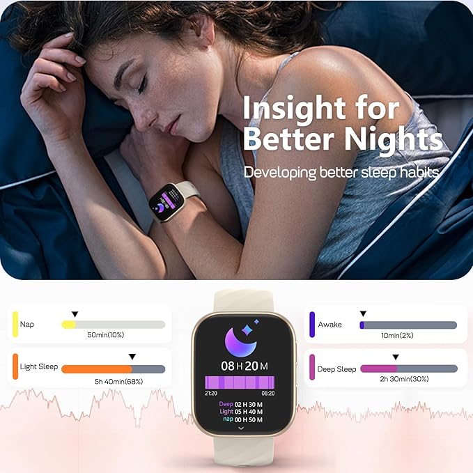 MorePro Smart Watch for Men Women(Make/Answer Call), 1.85" Smartwatch with 24/7 Heart Rate & Blood Pressure Monitor, Blood Oxy-gen Sleep Tracking, 120+ Sports Fitness Trackers for iPhone Android