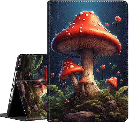 Case for Galaxy Tab A9 Plus ， Auto Sleep/Wake Multi-Angle Viewing Slim Folio Stand Cover for Samsung Galaxy Tab A9+/A9 Plus 11 Inch 2023 (SM-X210/X216/X218), Red Mushroom
