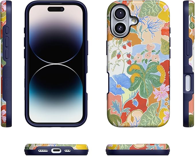 Casely iPhone 17 Case | Botanical Blooms | Floral Patchwork | Compatible with MagSafe | Bold Protective Design