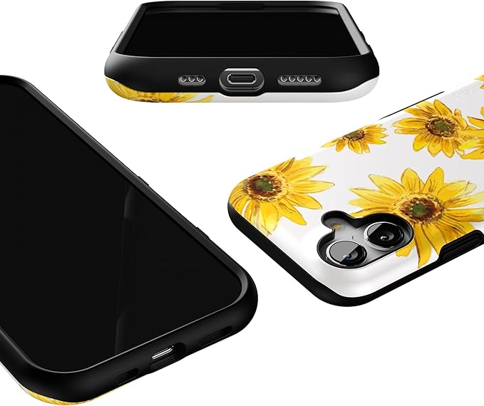 Casely iPhone 17 Case | Golden Garden | Yellow Sunflower | Bold Protective Design | Compatible with MagSafe
