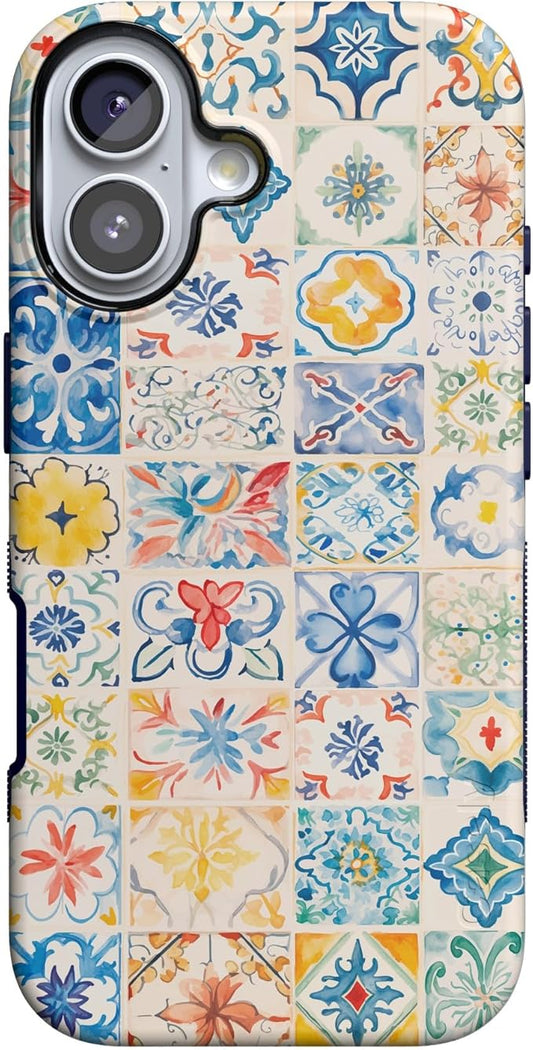 Casely iPhone 17 Case | Tuscan Tiles | Dolce Vita | Compatible with MagSafe | Bold Protective Design