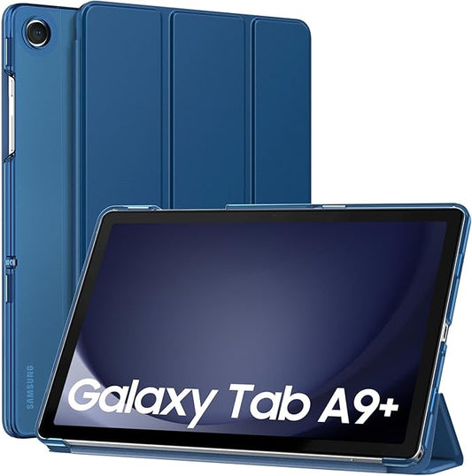 MoKo Case for Galaxy Tab A9+/A9 Plus 11 inch 2023, Slim Stand Protective Smart Cover with Hard PC Translucent Back Shell for Tab A9 Plus Tablet (SM-X210/X216/X218), Auto Wake/Sleep, Dark Sea Blue